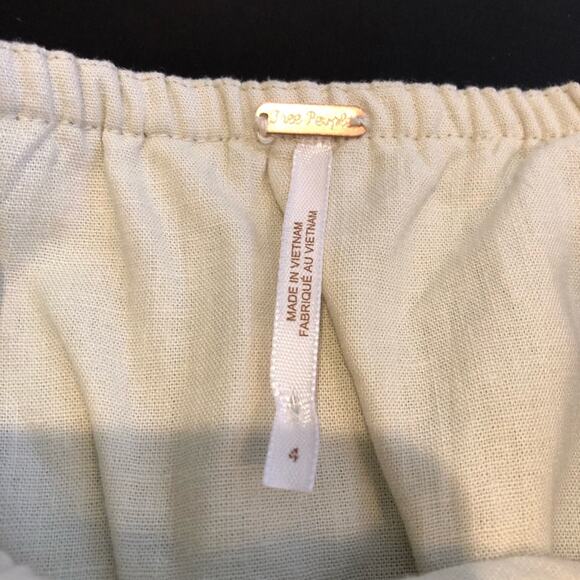 Free People Santorini cream linen blend maxi dress size 4 - Picture 11 of 16